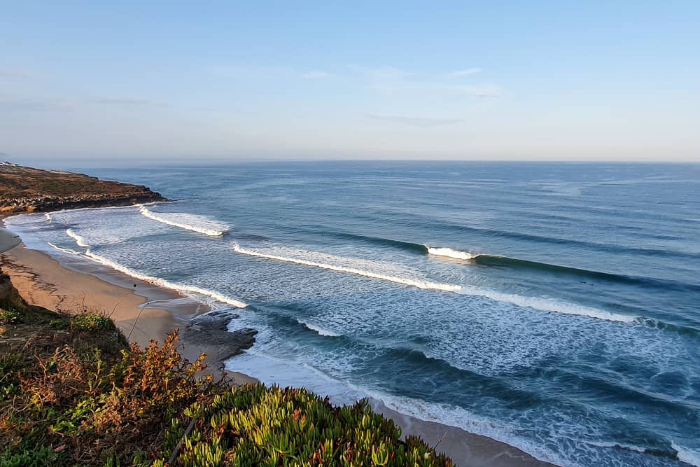 Few surfers enjoying perfect conditions at Foz do Lizandro